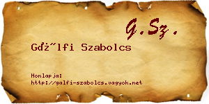 Gálfi Szabolcs névjegykártya