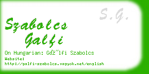 szabolcs galfi business card
